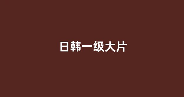 日韩视频大片